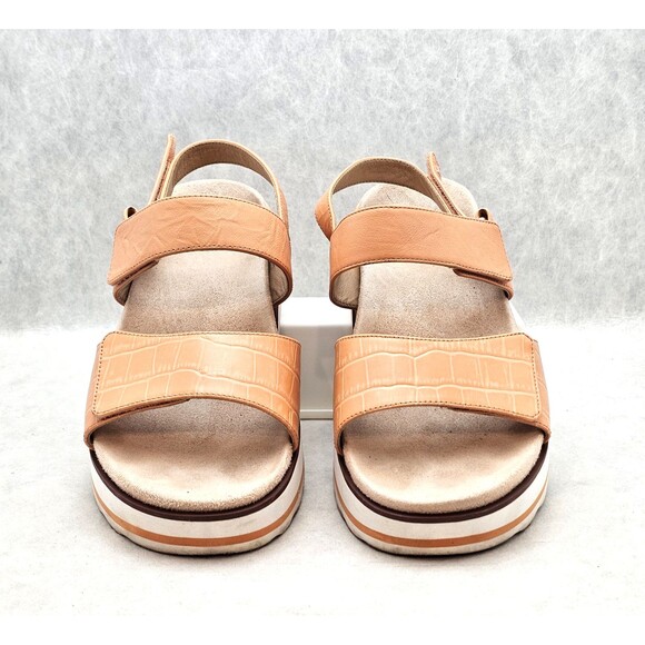 Woman's Vionic Brielle Platform Sandals Melon Croco 6 Medium W/Box - Picture 1 of 11